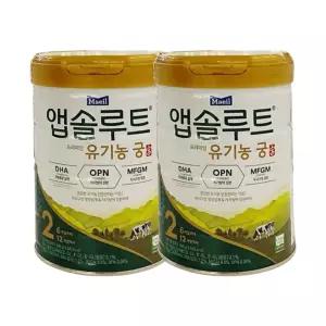 매일유업 앱솔루트 유기농 궁 분유 2단계(6~12개월) 800g 2캔