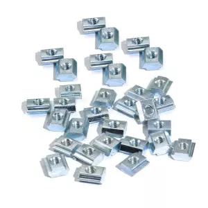 100pcs 20 시리즈 T 슬라이딩 너트 해머 블록 사각 M5 M4 M3 2020 알루미늄 프로파일 슬롯 6mm m4