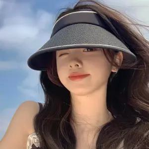 라탄 썬캡 3색상 여성 휴대용 챙넓은 자외선차단 버킷햇 해변 바캉스 접이식