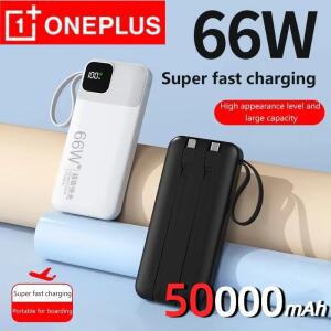 ONEPLUS 보조베터리 50000mAh 외부 예비 배터리 66W 고속 충전 휴대용 iPhone Xiaomi Redmi Poco Powerbank