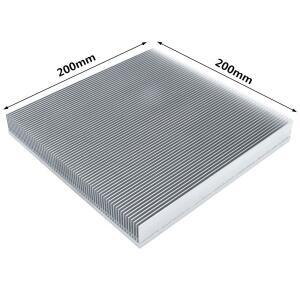 알루미늄 스카이빙 핀 방열판 전자 LED 냉각 라디에이터, 200x200x25mm