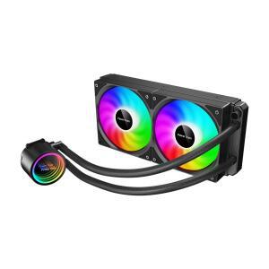 파워 트레인 DL-240A 수냉식 라디에이터 흰색/검정색 ARGB 올인원 5V 3PIN 팬 CPU 액체 냉각기
