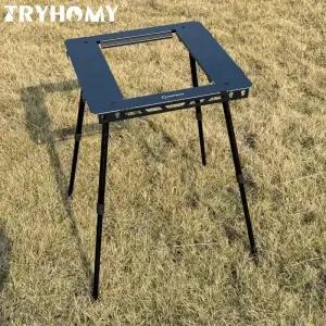 트라이호미 아웃도어 캠핑 IGT 테이블 개 휴대용 알루미늄 합금 접이식 닉 바베큐 초경량 책상