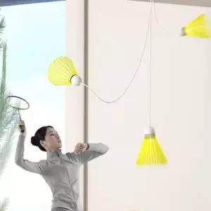 리턴콕 혼자치는 홈트레이닝 실내 배드민턴 운동 라켓세트