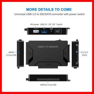 SATA/IDE to USB 3.0 어댑터 하드 드라이브 케이블 컨버터 2.5/3.5 인치 SATA 및 IDE HDD 지원 6TB PC 맥북