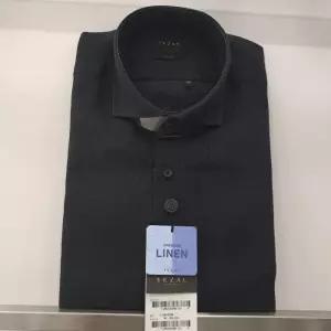 [예작]예작 22S/S 와이드카라 린넨 여름긴팔셔츠 슬림핏 YJ2MUS538BK_SC