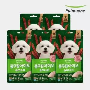 풀무원 아미오 자연담은 간식 닭고기육포 칼슘 PLUS 50g 5개