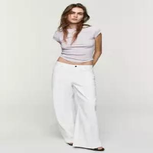 [정품] 자라 티셔츠 민소매 나시 반팔 ZARA 리브드 반소매 - 라일락