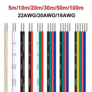 23456pin LED 스트립 연장 케이블 22 20 18 AWG RGB WS2812B COB 라이트 바 JST 커넥터 용 전기 와이어