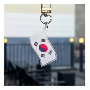 웨이브 태극기 키링 아크릴 열쇠고리 가방 키홀더 현충일 대한민국 기념품 악세사리