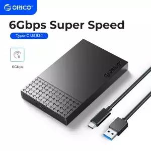 ORICO Type-C 외장형 하드 드라이브 케이스 SATA - USB3.1 HDD 인클로저 2.5 SSD 6Gbps 속도 지원 UASP