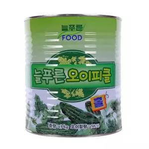 학교 수입식자재 수입식재료 새콤하고 그로서리 상큼한 홀 3kg 수입식료품 늘푸른 오이피클 수앤서23