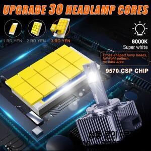 오스람 원래 D1S LED 자동차 헤드라이트 전구 CANbus 램프 HID 크세논 업그레이드 키트 1: 플러그 앤 45W 9