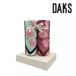 [롯데백화점]닥스 여성 손수건 2매세트 플라워 패턴 면 손수건 선물세트 DKO1410