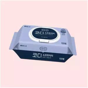코디 소프트터치 물티슈 (캡형) 100매 x 20팩 4669015