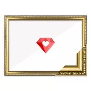 25x25 PJ16ZP40 고급형 보석십자수 패브릭형 액자 (댄디골드) (아크릴 보호필름-스티커판 포함)