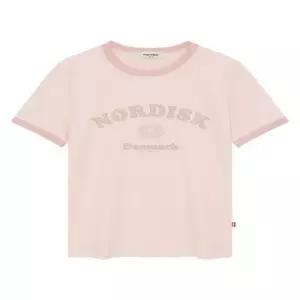 노르디스크 OWM26247P1 스포츠 레저 레터링 링거 반팔 티셔츠 W Light Pink 6083969