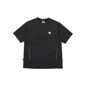 네이쳐필터 냉감 우븐 반팔티셔츠 BLACK