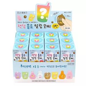생활 스퀴시 말랑이 음료 랜덤 주물럭 말랑 모찌 3탄 24개 랜덤뽑기 서치102