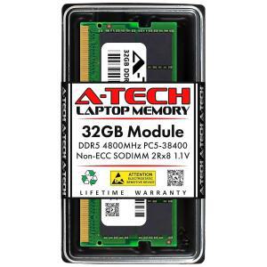 A-TECH 32GB DDR5 4800MHZ PC5-38400 CL40 SODIMM 2RX8 듀얼 랭크 1.1V 비-ECC 버퍼링 SO-DIMM 262핀 노트북 컴퓨터 RAM 메모리 업그레이드 모듈