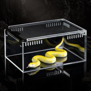 아크릴 파충류 테라리움 탈출 방지 도마뱀 사육 상자 통기성 거미 애완동물 케이스 하우스