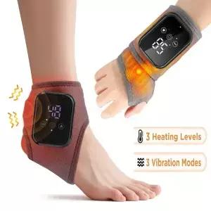 발열 마사지기 온찜질 진동 통기성 소재 USB 발 및 발목 관절 보호