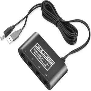 닌텐도 스위치 / OLED 2용 게임큐브 컨트롤러 어댑터 PC WiI U 호환 70인치 롱 케이블로 서퍼 스매시