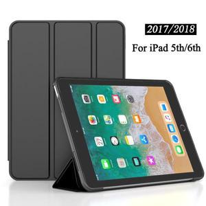 iPad 9.7 2017 2018 용 케이스 5 6 ''A1822 1893 소프트 백 쉘이있는 5th 6th Gen 슬림 스탠드 보호 태블릿