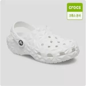 ( 본사) 키즈 클래식 지오메트릭 클로그 화이트 209572-100