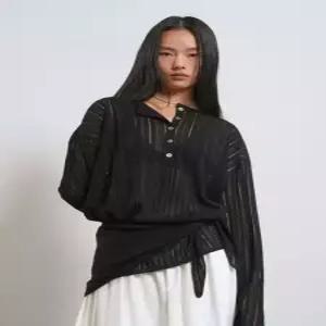 제너럴아이디어 generalideastandard 시스루 헨리넥 풀오버 BLACK GF1LKP514