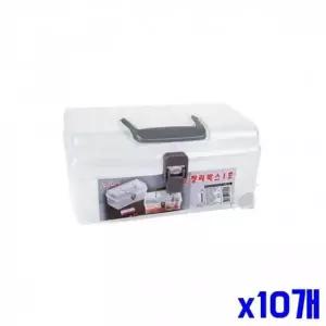 [하프클럽/]투명 플라스틱 공구함 22x13.5x10.5cm 10개 공구정리함 수납함 이동