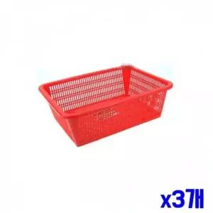 [하프클럽/]빨간색 수납바구니 사각바구니 수납바스켓 정리 정리함 39.5x29.5x