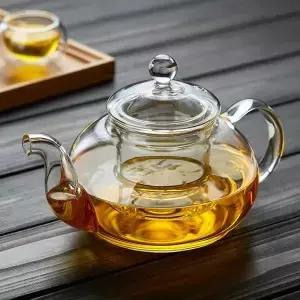 400ml/1000ml 내열 유리 차 주전자 꽃 쿵푸 차웨어 세트 여과기 주입기 Puer 우롱 보리 냄비 도구