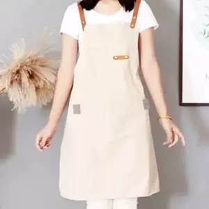 앞치마 커피? 음식점 면 데님 앞치마 베이지