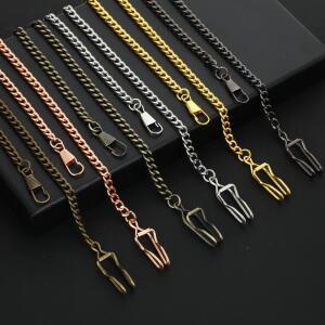 클래식 스테인레스 스틸 회중 시계 체인 실버 블랙 골드 청동 쿨 액세서리 선물