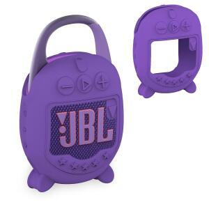 JBL 클립 5 울트라 포터블 블루투스 스피커와 호환되는 XEGIMOR 실리콘 커버 케이스 스피커 액세서리용 소프트 스킨 슬리브(전용 케이스)(보라색) vU9
