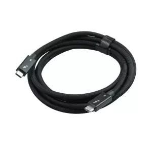 CtoC 썬더볼트5 케이블 2M 패브릭 80Gbps 240W 8K 고속 충전 데이터 전송 고해상도 출력 스마트폰 노트북