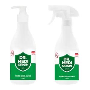 닥터메디 오리진 겔+스프레이 손소독제 500ml 2세트젤 휴대용소 소독 휴대용 에탄올 의약외품 소독젤 독젤