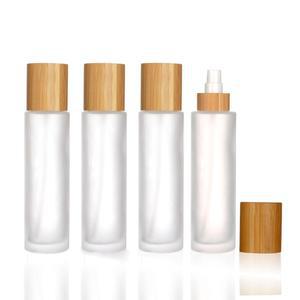 대용량 투명 프로스트 유리병 로션 화장품 스프레이 빈 용기 포장 120 ml
