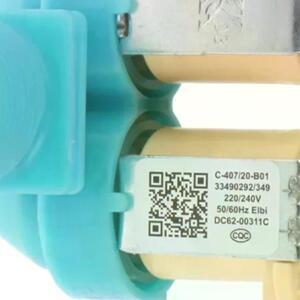 1pcse C-225/19-a01 세탁기용 물 유입 솔레노이드 밸브 Dc62-00311C 더블 헤드