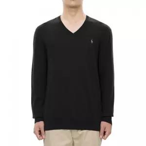 [폴로 랄프 로렌]POLO RALPH LAUREN 5%롱슬리브 코튼 브이넥 스웨터 - 블랙 MNPOSWE16820115-001 994748