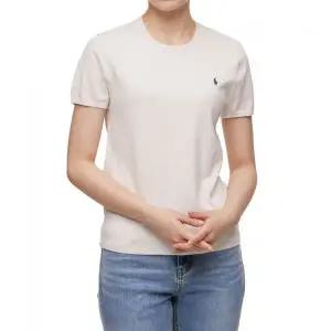 [폴로 랄프 로렌]POLO RALPH LAUREN 5%W 코튼 블렌드 숏 슬리브 스웨터 - 아이보리 WMPOSWENC020619-101...