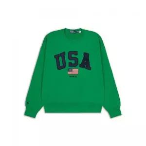[폴로 랄프 로렌]POLO RALPH LAUREN 5%빈티지핏 플래그 플리스 스웨트셔츠-그린 MNPOKNI16825054-300-26...