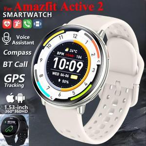 Amazfit Active 2 GPS 스마트워치 남녀 Ai GPT Amoled 방수 스포츠 스마트워치 나침반 NFC BT 통화 기능