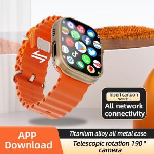 CD12 MAX 스마트워치 2.39인치 AMOLED 5G LTE OS 15.0 스마트워치 (회전식 카메라, GPS, WiFi, 나침반, SIM