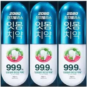 2080진지발리스 허벌민트 잇몸치약 120g x3개입