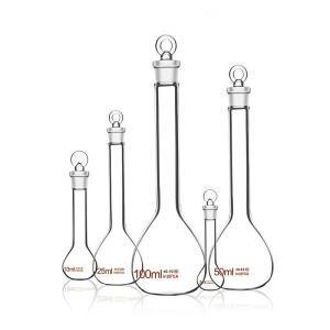 유리 부피 플라스크 투명 용기 병 플러그가 있는 1mL/2mL/ 5mL/ 10mL/ 20mL/25mL/