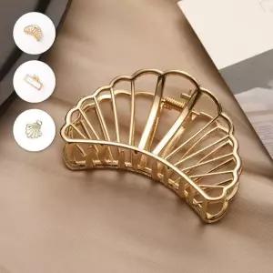 [룽스_66]라운드 조개 기본 올림머리 헤어핀 3종집게