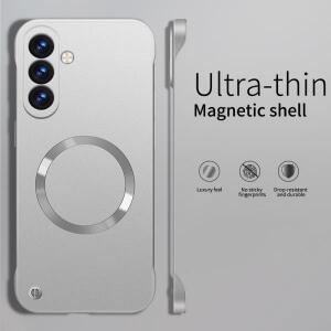 Ultra Thin Matte Metal PC Hard Frameless Magnetic Case For Samsung S26 Edge Plus FE A57