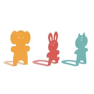 캐릭터 북엔드 동물형 토끼 옐로우 2개 1조) 책꽂이 서류꽂이 책진열대 책정리 데스트정리